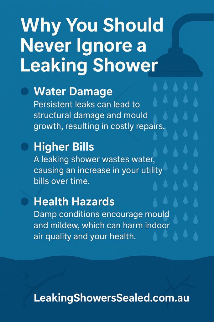 Why Never Ignore Leaking Shower Infographic V2