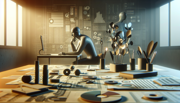 How To Start With Debt Consolidation Loans: A Beginner's Guide | DCL A person at a desk reviewing financial documents and charts, contemplating their situation in a warm office.