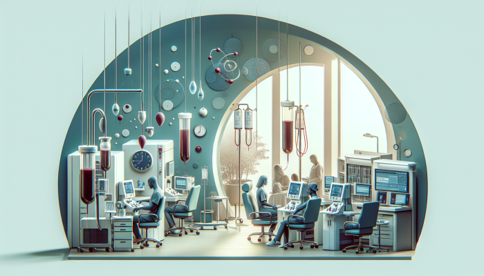 A modern medical clinic in Reigate specializing in blood testing, offering a calm atmosphere and personalized care to diverse patients.