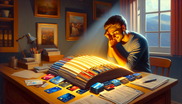 Debt Consolidation Loans Explained Simply: A Clear Guide | DCL A person in the UK consolidating multiple credit cards and loans into one manageable payment, symbolising financial relief.