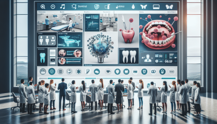 A vibrant social media interface with dental health tips, practice behind-the-scenes, and dentistry facts.