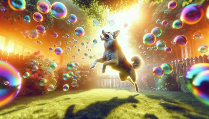 Bubble Chasing: The Universal Joy for Pets Outdoors