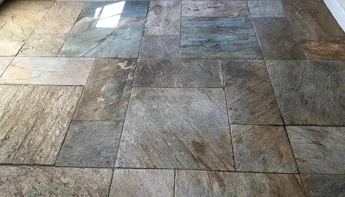 Slate floor still appearing dull and flat after routine cleaning